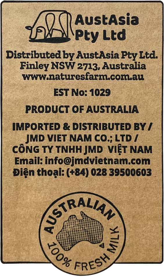 Thông tin nhà nhập khẩu Sữa tươi bổ sung canxi Nature's Farm Úc hộp 150ml